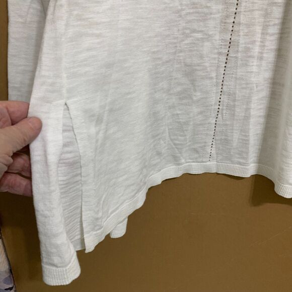 FAT FACE DARCEY Cardigan Sweater Light Weight 100% Cotton Pure WHITE Sz 8 NWT - Picture 11 of 14